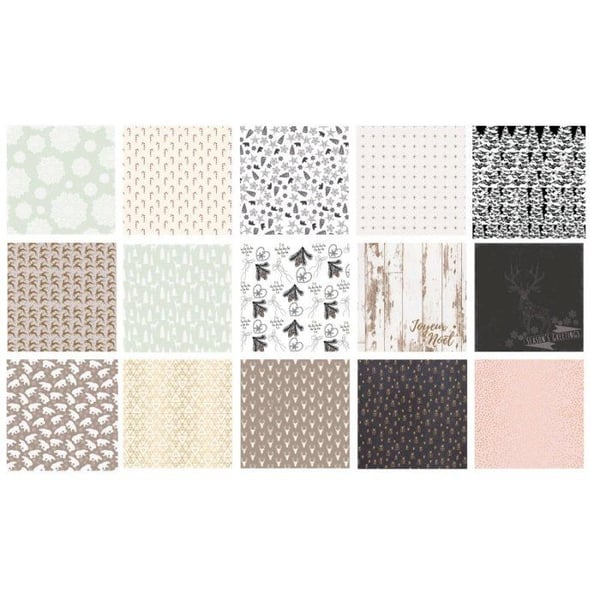 MégaCréa DIY - Tjockt papper block Jul allt mjukt 15cm 30 sidor
