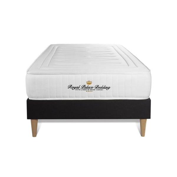Sängram och madrass 90x200 Nottingham Minnesskum - 20 cm - Fast - sängram kit Svart