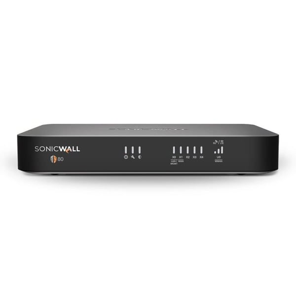 Nätverksrouter - SonicWall - TZ80 - Ethernet - 750 Mbps - Fjärråtkomst