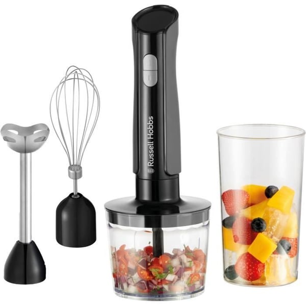 Mixerstav 3 i 1 mixer/ hackare/ visp - RUSSEL HOBBS - Desire Matte Charcoal - 500 W - 2 hastigheter + Puls - Svart