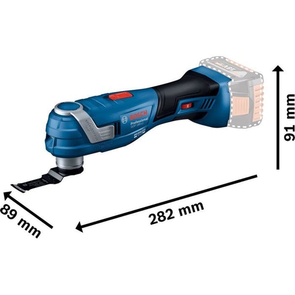 Professionel oscillationssliber BOSCH AKU GOP 185-LI 0.601.8G2.021 (1x4 Ah)
