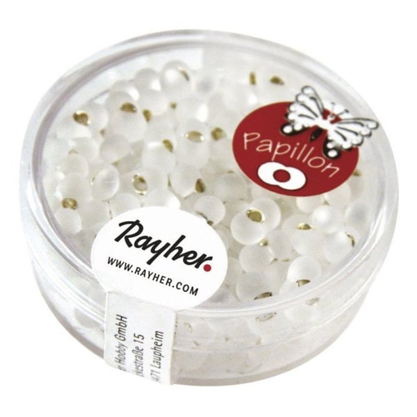 Rocailles fjäril, fryst, 3,2x6,5mm, låda 18 g