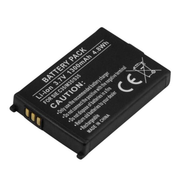Ersättningsbatteri för Siemens C35 / S35 Li-ion 3.7V 1300mAh 4.8Wh Ersättningsbatteri för Siemens C35 / S35 Li-ion 3.7V 1300mAh 4.8Wh