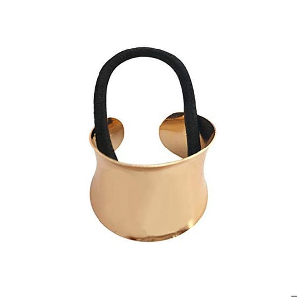 Hårsnodd - AVIZAR - Ringmuff - Spegeleffekt - Roséguld Svart - Bekväm