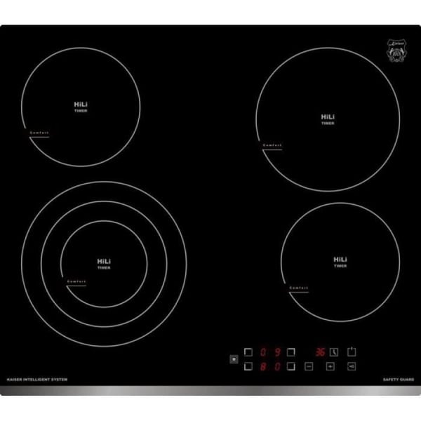 Kokplatta med glaskeramisk yta - Kaiser - KCT 6703 F - 60 cm - Sensorstyrning - 4 QuickHeat-zoner