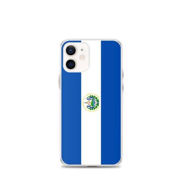 Telefonskal – El Salvador Flagga – Kompatibel med iPhone 12 mini – Mjuk Förpackning – Slitstark och Stötsäker - Silikon - Pixelforma