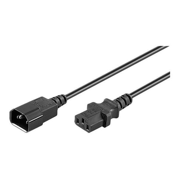 Strømledning - WENTRONIC - NK 100 S-300 - 3m - Sort - IEC 60320 C14 strømforsyning - 250V - 10A