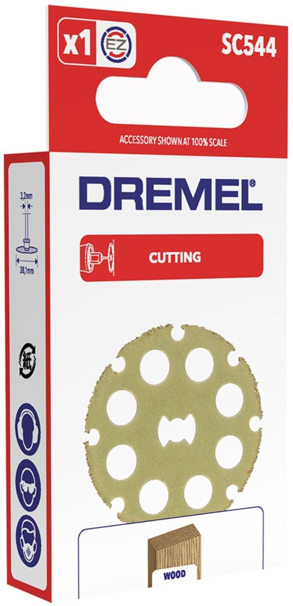 Puukäyttöön tarkoitettu leikkauslevy EZ Speedclic (SC544) - DREMEL - Ø 38mm - Karbidi - Nopea ja helppo