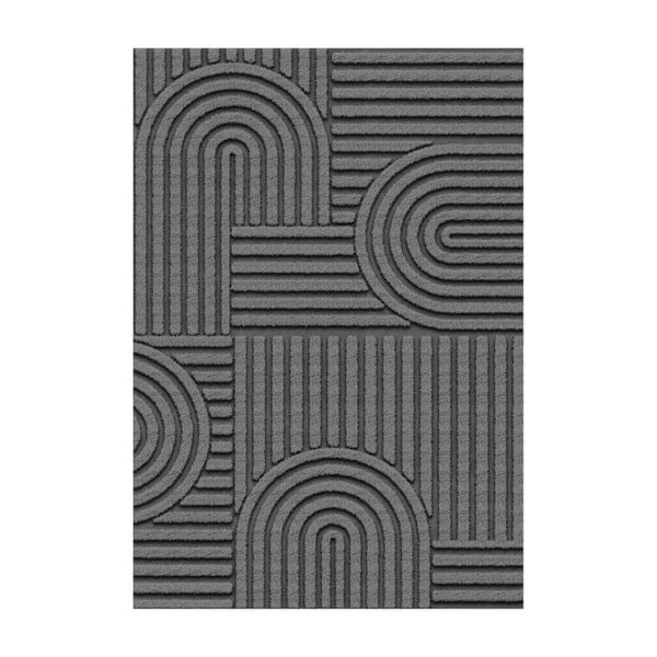 Matta - MELIS HOME - Modern - Geometrisk - Mörkgrå - 120x160 cm
