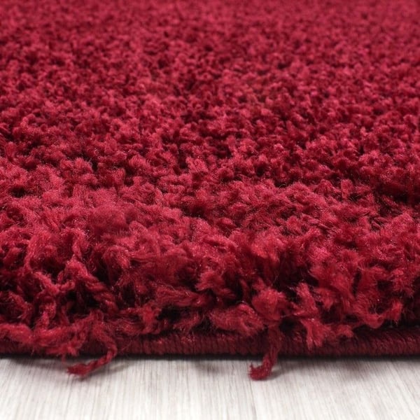 Shaggy Mat - Ayyildiz - Röd - 200x290 cm - 30 mm höjd på lugg - Inomhus