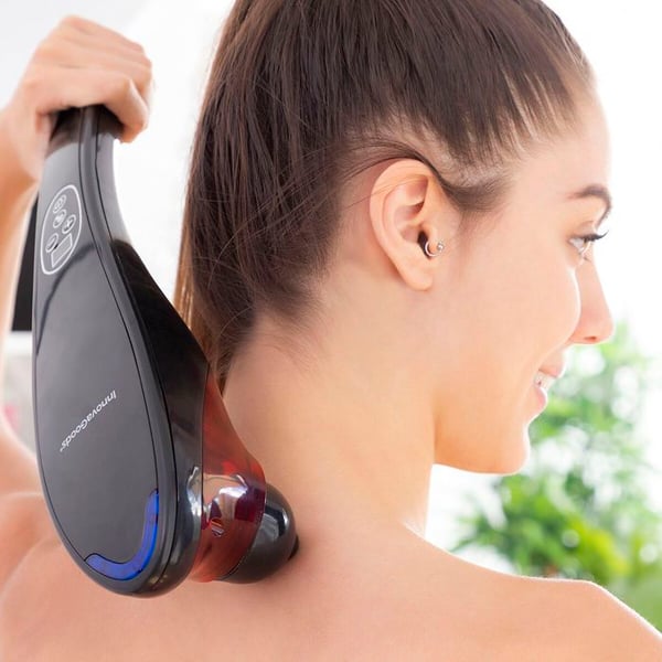 Handmassageapparat - INNOVAGOODS - Masfin - 5 utbytbara huvuden - 12 lägen - 10 intensitetsnivåer