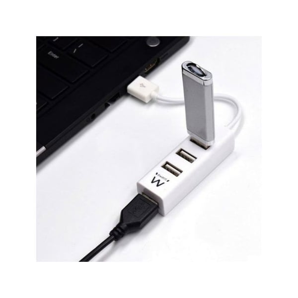 USB-hubb - Ewent - EW1122 - 4 portar - USB 2.0 - Plug and Play - Vit