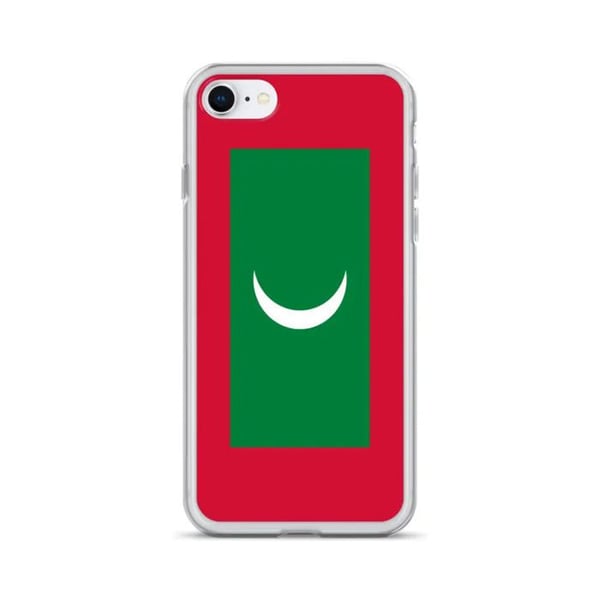 Mobilskal – Maldivernas flagga – Kompatibel med iPhone 6 – Mjuk fodral – Slitstark och stötresistent - Silikon - Pixelforma