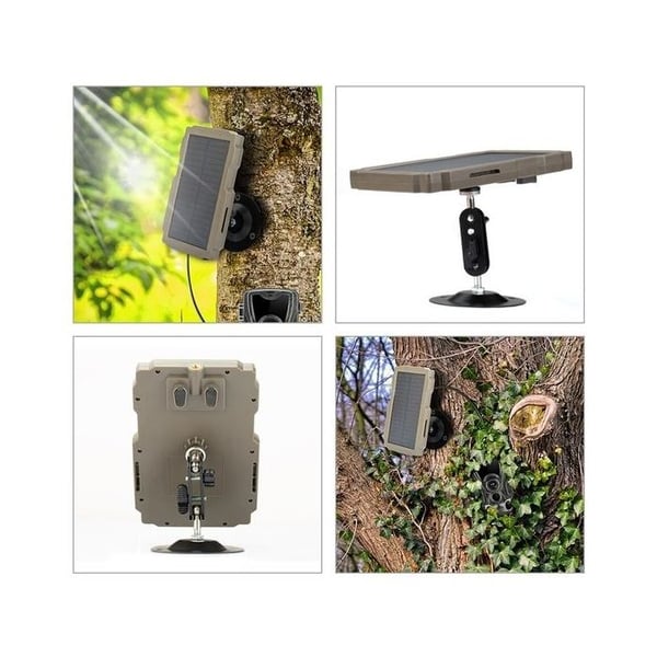 12V solpanel med 5000mA batteri för jaktkamera