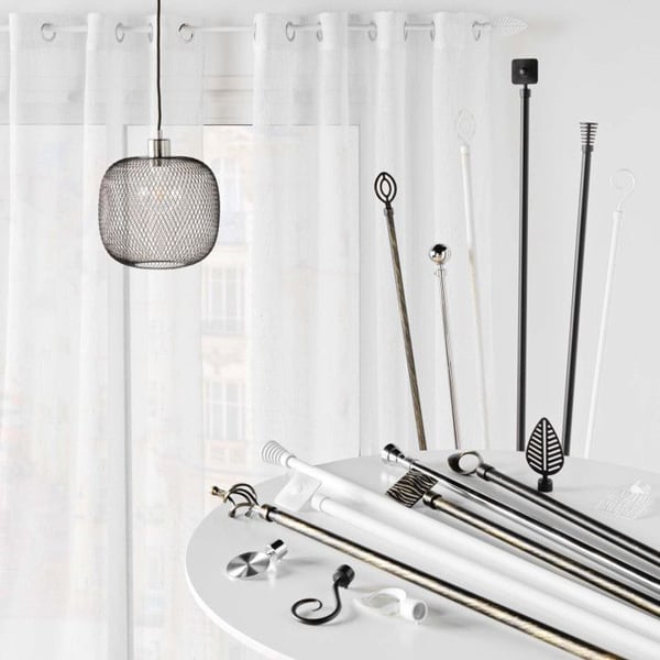 Förlängbar stav i komplett kit (120 till 210 cm) "Twisty" - Svart