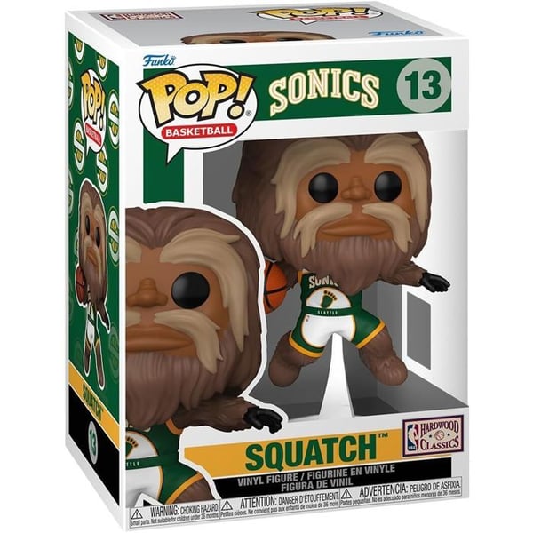 Figurine Funko Pop - FUNKO - Sasquatch (NBA-maskotar Sonics) - 9 cm - PVC - Numrerad