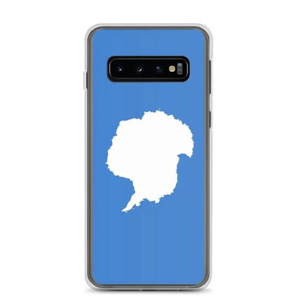 Telefonfodral – Antarktisflagga – Kompatibel med Samsung Galaxy S10 – Mjukt fodral – Slitstarkt och stötresistent – Pixelforma