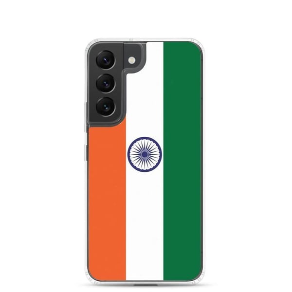 Mobilskal – Indiens flagga – Kompatibel med Samsung Galaxy S22 Plus – Mjuk fodral – Hållbar och stötbeständig – Pixelforma