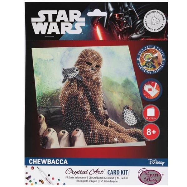 Kit Diamond Painting - Star Wars - Chewbacca - 18 x 18 cm - Multicolor - Barn - Blandat Kit Diamond Painting - Star Wars - Chewbacca - 18 x 18 cm - Multicolor - Barn - Blandat