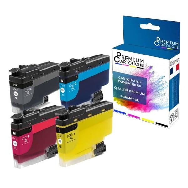 Toner för BROTHER LC427 LC427XL Kompatibel Multi-färg x 4 - PREMIUM TONER med HL J6010DW, MFC J5955DW, MFC J6955DW, MF