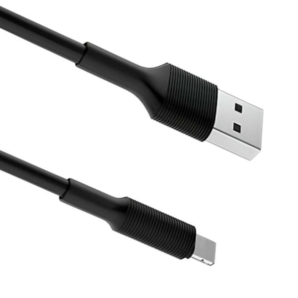 Bilar Laddare - BOROFONE - 2 USB-portar - Lightning Kabel - Hållbar Polykarbonat - Svart