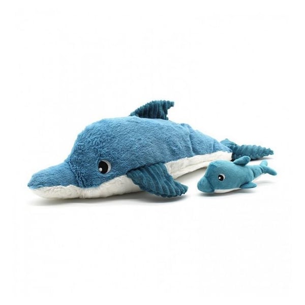 Peluche - Les Déglingos - Tofou - Mamma delfin och baby - 50 cm - Återvunnen polyester