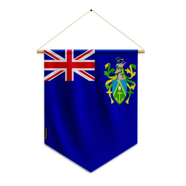 Fanion – Flagga från Pitcairnöarna – 30 x 45 cm – Polyester – Att Hänga – Pixelforma