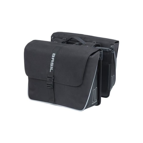 Cykelväska - BASIL - Forte Double - 35L - Svart - MIK-system - Robust konstruktion