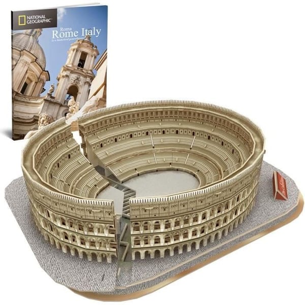 3D Puzzle Roman Colosseum - XTREM RAIDERS - Guide till Rom ingår - För barn - Arkitektur och monument