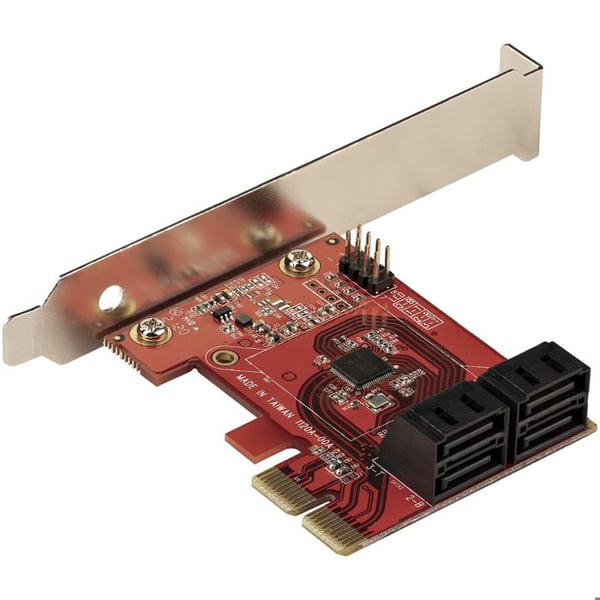 StarTech PCI Express SATA 4-portskort - PCIe SATA Controller - ASM1166 Non-Raid - PCI Express 3.0 till omvandlare