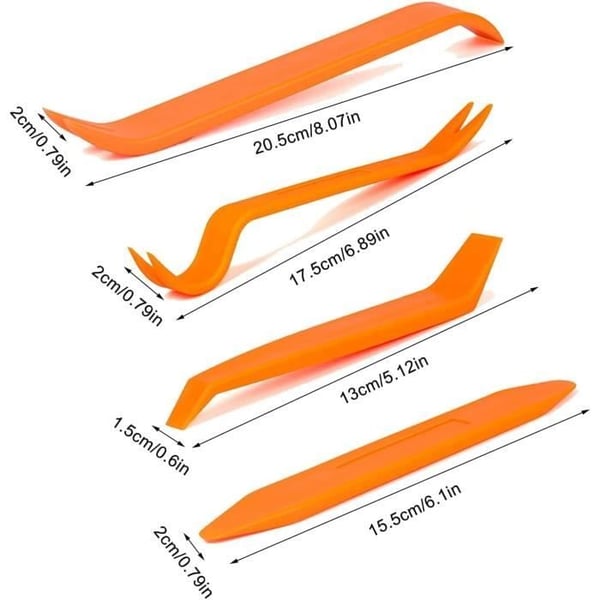 Afbrydelsesværktøjer - Sæt med 4 stk. - PP Plast - Orange Farve - Til Lydkonsol