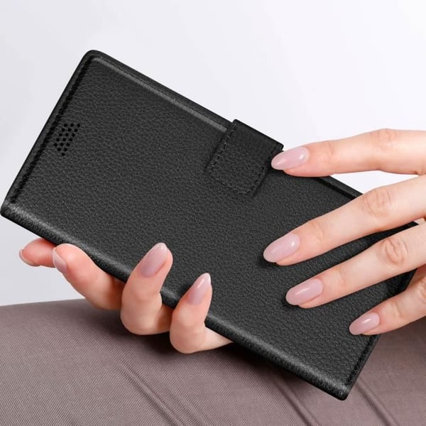 Fodral för Motorola Edge 40 Neo Flip Wallet Video Support Svart