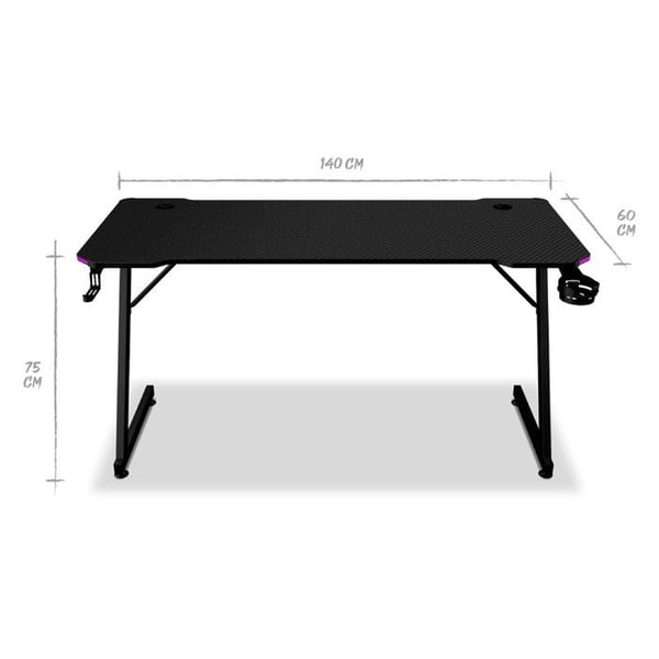Bureau Gaming Alpha Gamer Gemina RGB Svart