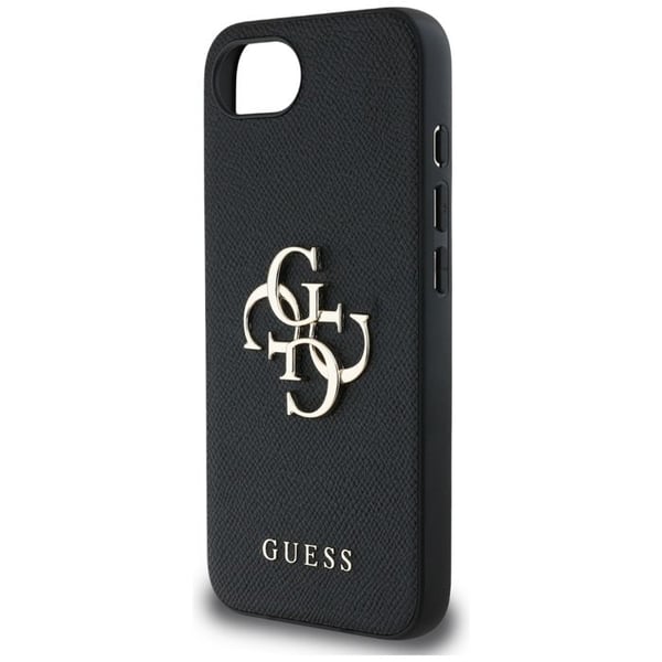 Coque Guess Hardcase 4G Grained Big Logo til iPhone 16e - Sort