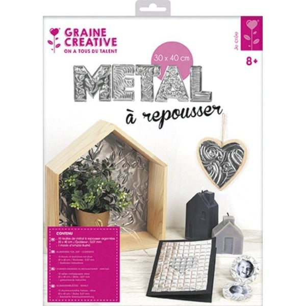 PACK 10 METALLARK I RELIEF (ALUMINIUM) SILVER 400x300x0,07mm PACK 10 METALLARK I RELIEF (ALUMINIUM) SILVER 400x300x0,07mm