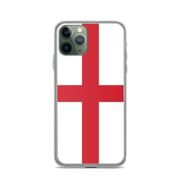Mobilskal – Englands flagga – Kompatibel med iPhone 11 Pro – Flexibelt fodral – Slitstarkt och stötresistent - Silikon - Pixelforma