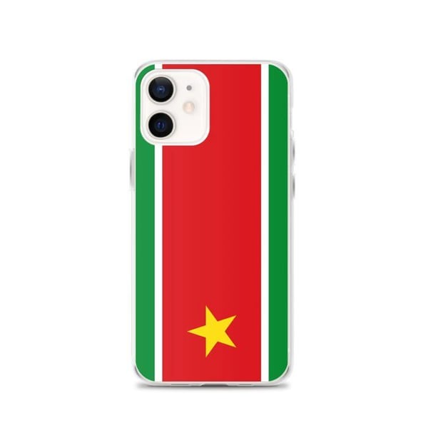 Mobilskal – Guadeloupe-flagga – Kompatibel med iPhone 12 – Flexibelt fodral – Slittålig och stötsäker – Silikon – Pixelforma