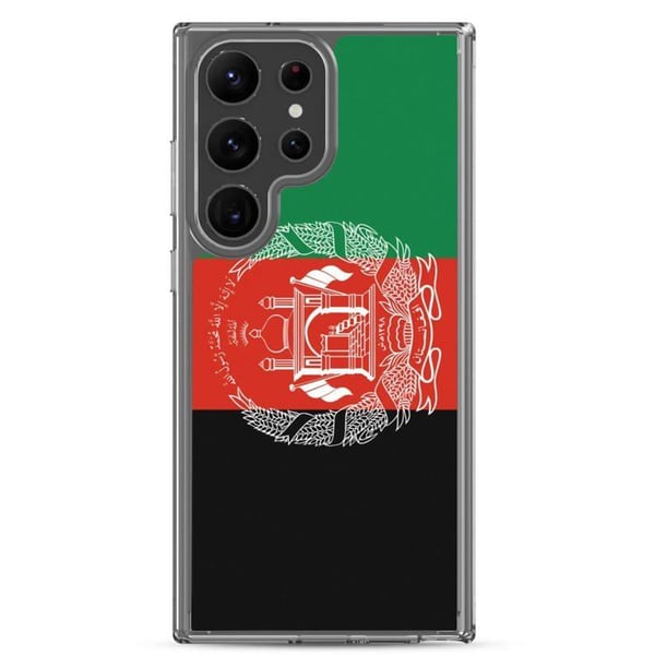 Telefonfodral – Afghanistans flagga – Kompatibel med Samsung Galaxy S23 – Flexibelt skal – Slitstarkt och stötresistent – Pixelforma