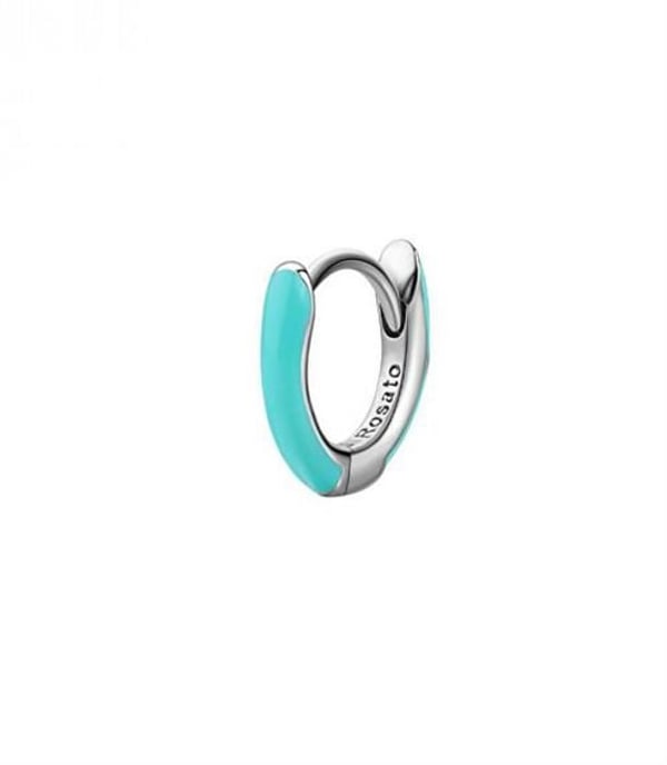 Örhängen - ROSATO - Allegra RZAL009 - Silver 925 - Turkos emalj - Modern design