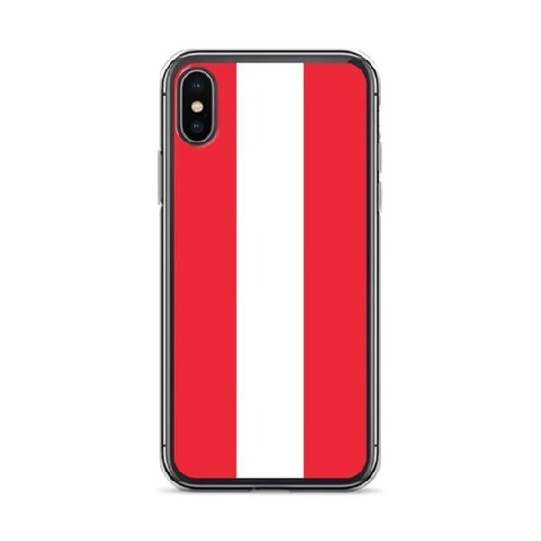 iPhone-fodral - Österrikes flagga - iPhone XS - Mjukt silikon - Tunn och lätt design - Maximalt skydd