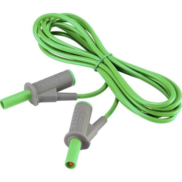 Säkerhetsmätarledning [Hane 4 mm - Hane 4 mm] Ultra flexibel 2.00 m, grön, MSB-501 10 A