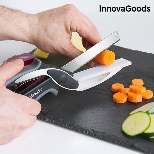 Kniv-sax med integrerad mini skärbräda InnovaGoods