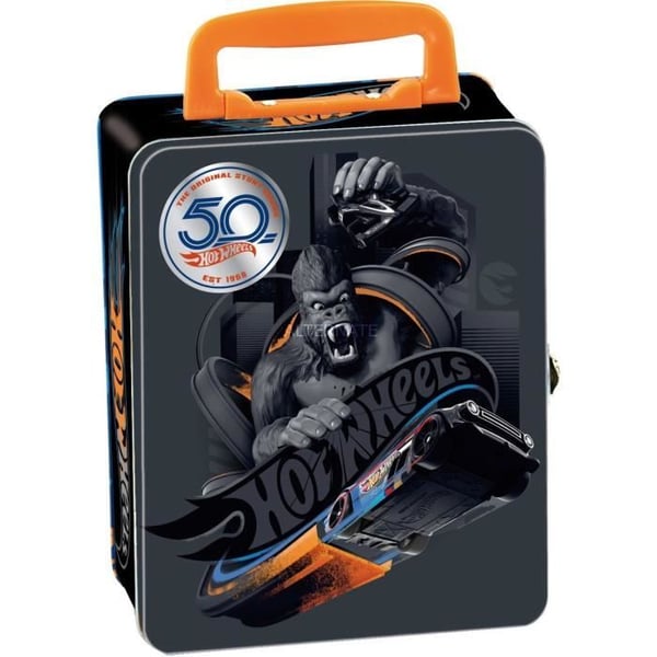 Opbevaringskasse til samling af 50 Hot Wheels biler