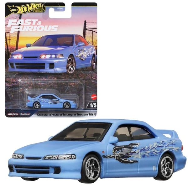 Anpassad Acura Integra Sedan GSR JDJ13 | Hot Wheels Fast & Furious-fordon