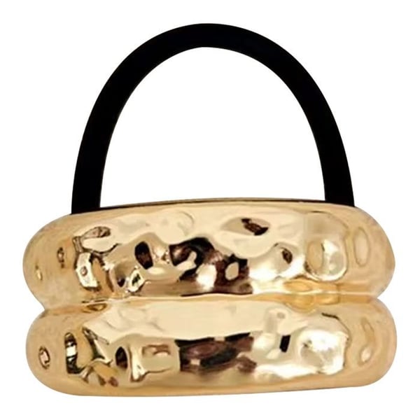 Hårsnodd - AVIZAR - Dubbelring Sleeve - Svart - Elegant - För Kvinna