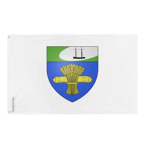Flagga Saint-Fulgence – 128 x 192 cm – Hållbar Polyester – 2 Metallöglor – Inomhus / Utomhus – Pixelforma