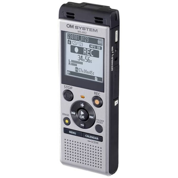 OM System WS-882 Diktatoptager, Digital Optagelsestid (maks.) 1040 t sølv