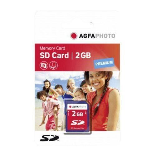 SD-minneskort - AgfaPhoto - 2 GB - Läshastighet 20 MB/s - Skrivhastighet 10 MB/s - Premium 133x
