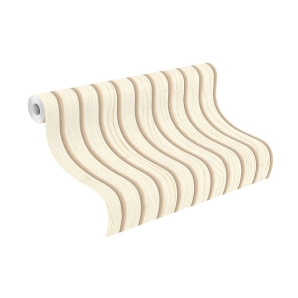 Non-woven tapet 480214 trä tapet 53 x 1005 cm Rasch Salsa Beige