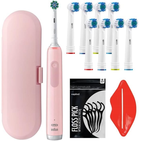 Elektrisk tandborste - Oral-B - Pro 3 3000 Cross Action Rosa - uppladdningsbar med kompletta tillbehör